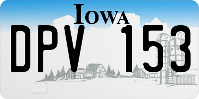 IA license plate DPV153