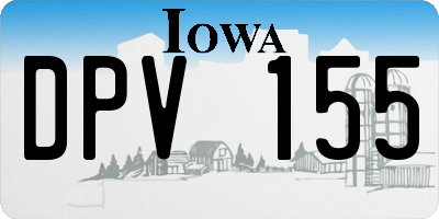 IA license plate DPV155