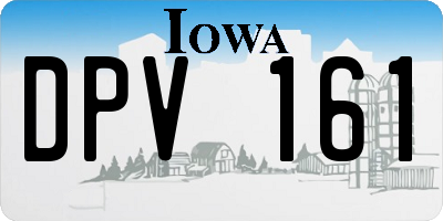 IA license plate DPV161