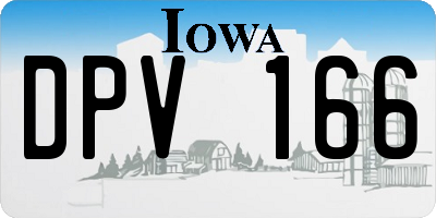 IA license plate DPV166