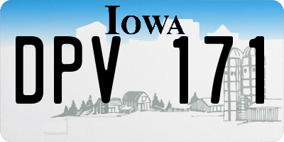 IA license plate DPV171
