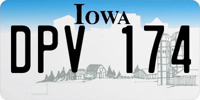 IA license plate DPV174
