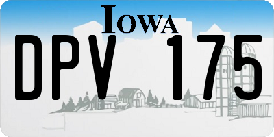 IA license plate DPV175