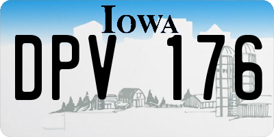 IA license plate DPV176