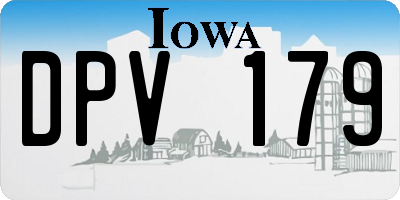 IA license plate DPV179