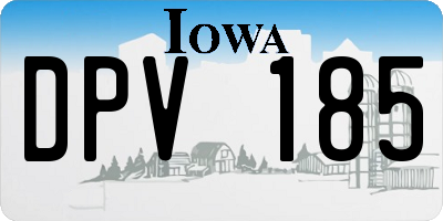 IA license plate DPV185