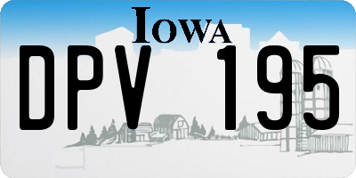 IA license plate DPV195