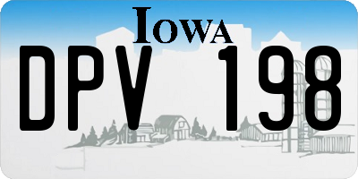 IA license plate DPV198
