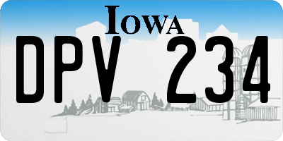 IA license plate DPV234