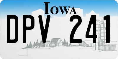 IA license plate DPV241