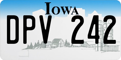 IA license plate DPV242