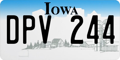 IA license plate DPV244