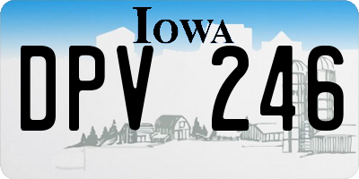 IA license plate DPV246
