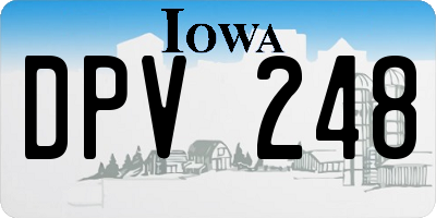 IA license plate DPV248