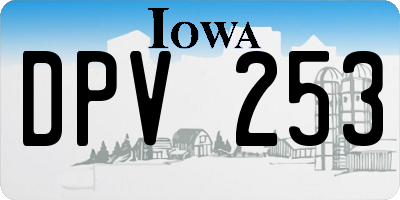 IA license plate DPV253