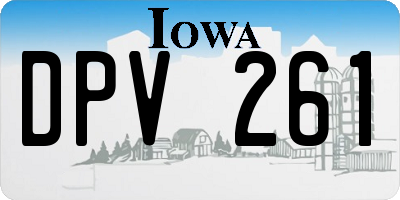 IA license plate DPV261