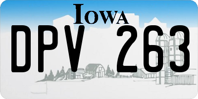 IA license plate DPV263
