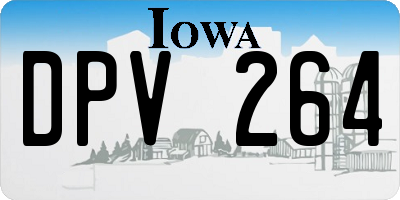 IA license plate DPV264