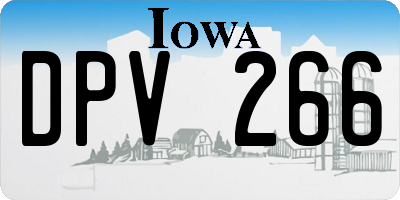 IA license plate DPV266