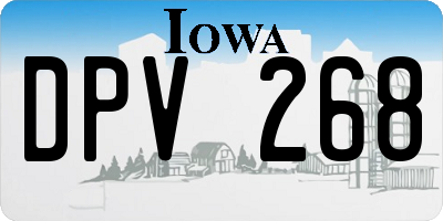 IA license plate DPV268