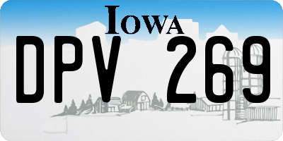 IA license plate DPV269