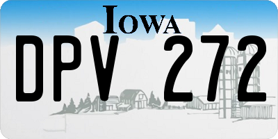 IA license plate DPV272