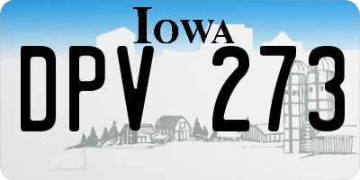 IA license plate DPV273