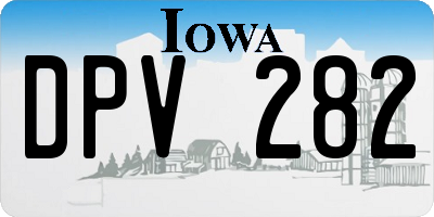 IA license plate DPV282