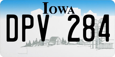 IA license plate DPV284