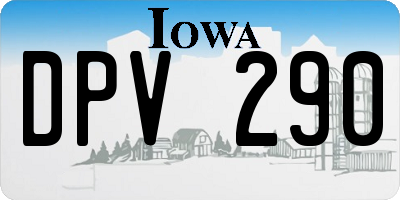 IA license plate DPV290