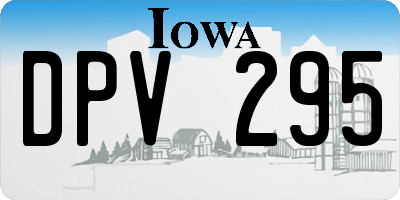IA license plate DPV295