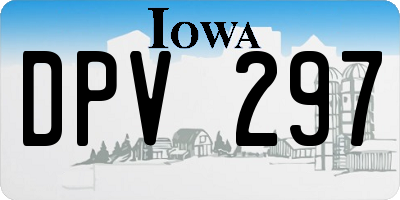 IA license plate DPV297