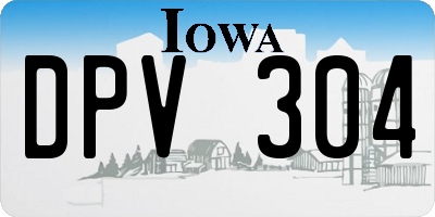 IA license plate DPV304