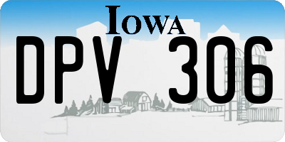IA license plate DPV306