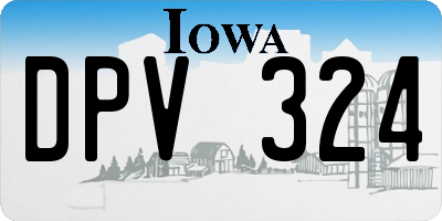 IA license plate DPV324
