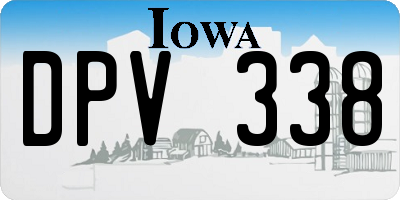 IA license plate DPV338