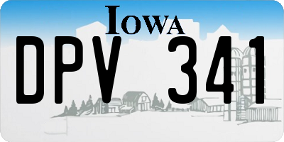 IA license plate DPV341