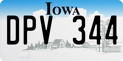 IA license plate DPV344