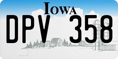 IA license plate DPV358