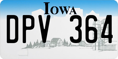 IA license plate DPV364
