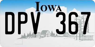 IA license plate DPV367