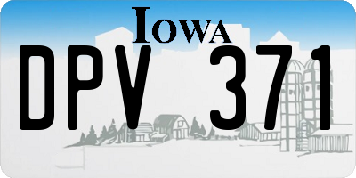 IA license plate DPV371