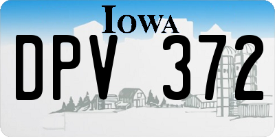 IA license plate DPV372