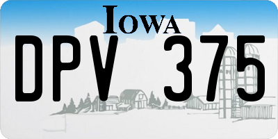 IA license plate DPV375