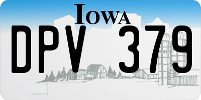 IA license plate DPV379