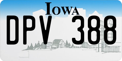 IA license plate DPV388