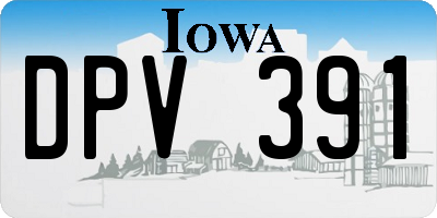 IA license plate DPV391