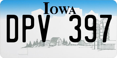 IA license plate DPV397