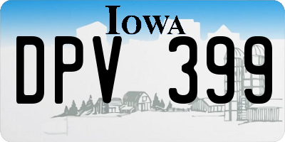 IA license plate DPV399