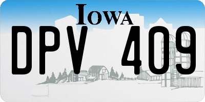 IA license plate DPV409